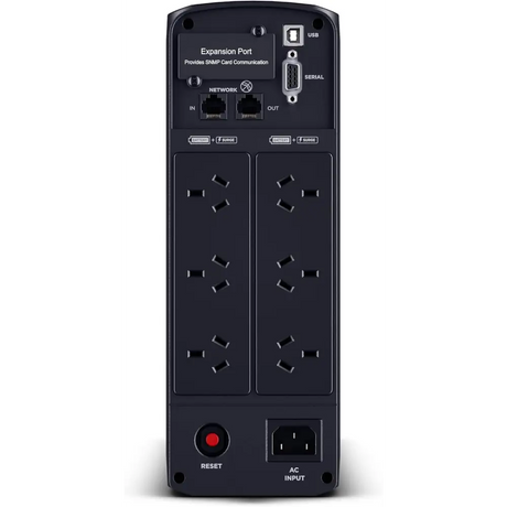 CyberPower Systems PFC Sinewave Series 1350VA/810W Tower UPS - 2* 12V/7AH - 6x AU & 1x USB-A + USB-C Charging Ports - 2