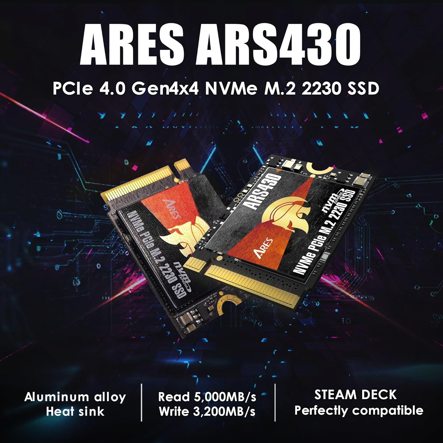 DATO M.2 2230 SSD 1TB PCIe Gen 4x4 NVMe Internal Solid State Drive with Aluminum Heatsink Compatible Steam Deck ROG