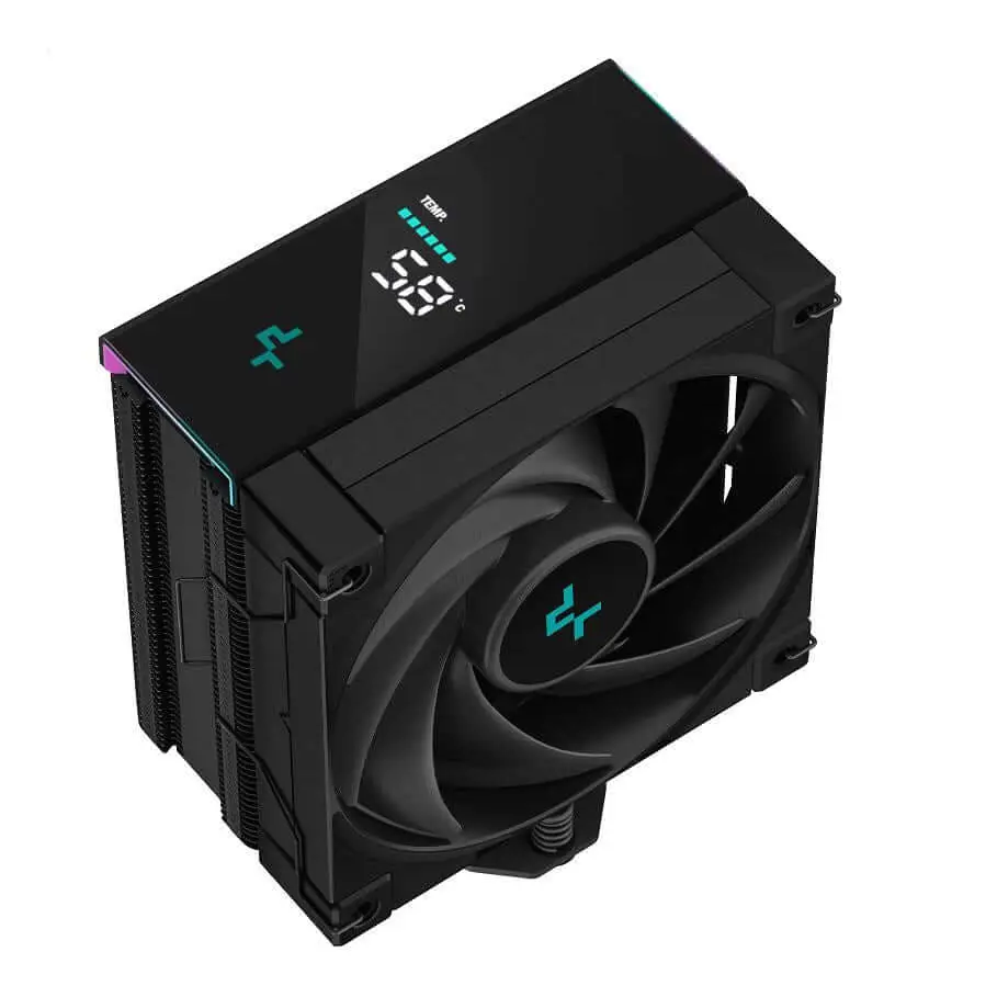 DeepCool AK400 Digital Performance CPU Cooler 4 Heat Pipe Tower High-Performance FDB Fan Real-Time Status Screen Intel