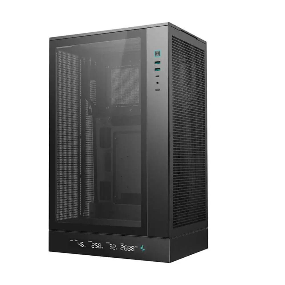 DeepCool CH270 DIGITAL M-ATX Case Full sized Air Cooler Support,360mm AIO support USB3.0/Type-C/Hybrid audio ports