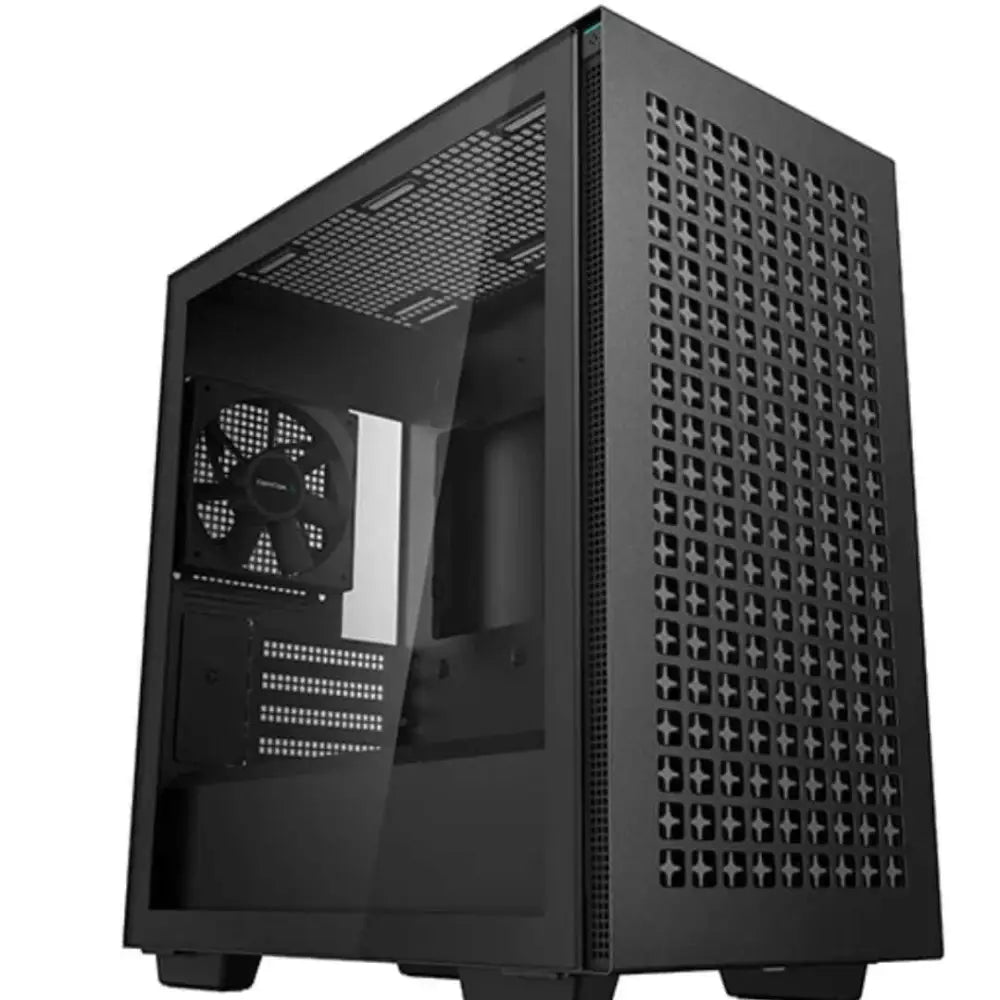 DeepCool CH370 M-ATX Tempered Glass Case 120mm Rear Fan Pre-Installed Headphone Stand up to 360mm Radiators 2 Switching