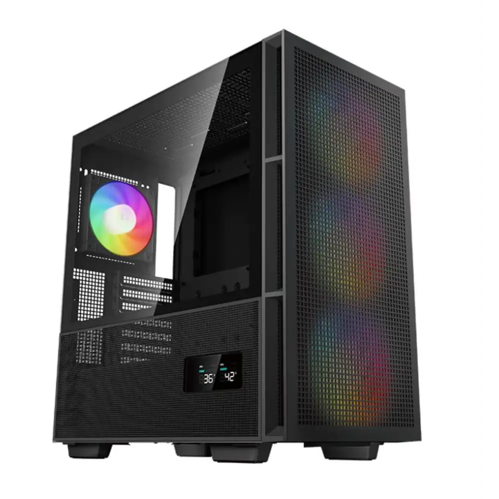 DeepCool CH560 DIGITAL High Airflow Mid-Tower Case Mini-ITX/ Micro-ATX/ ATX/ E-ATX Magnetic Hybrid Mesh,Tempered Glass