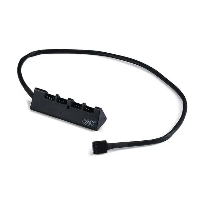 DeepCool FH-04 4 Port Fan Hub Compatible With 12V 3PIN/4PIN Fans 550mm Extend Up