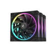 DeepCool FL12 3IN1 (3-Pack) 120mm Unique ARGB Fans Low Noise 4-pin PWM Fluid Dynamic Bearing Addressable RGB LED