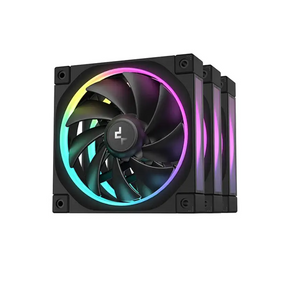 DeepCool FL12 3IN1 (3-Pack) 120mm Unique ARGB Fans Low Noise 4-pin PWM Fluid Dynamic Bearing Addressable RGB LED