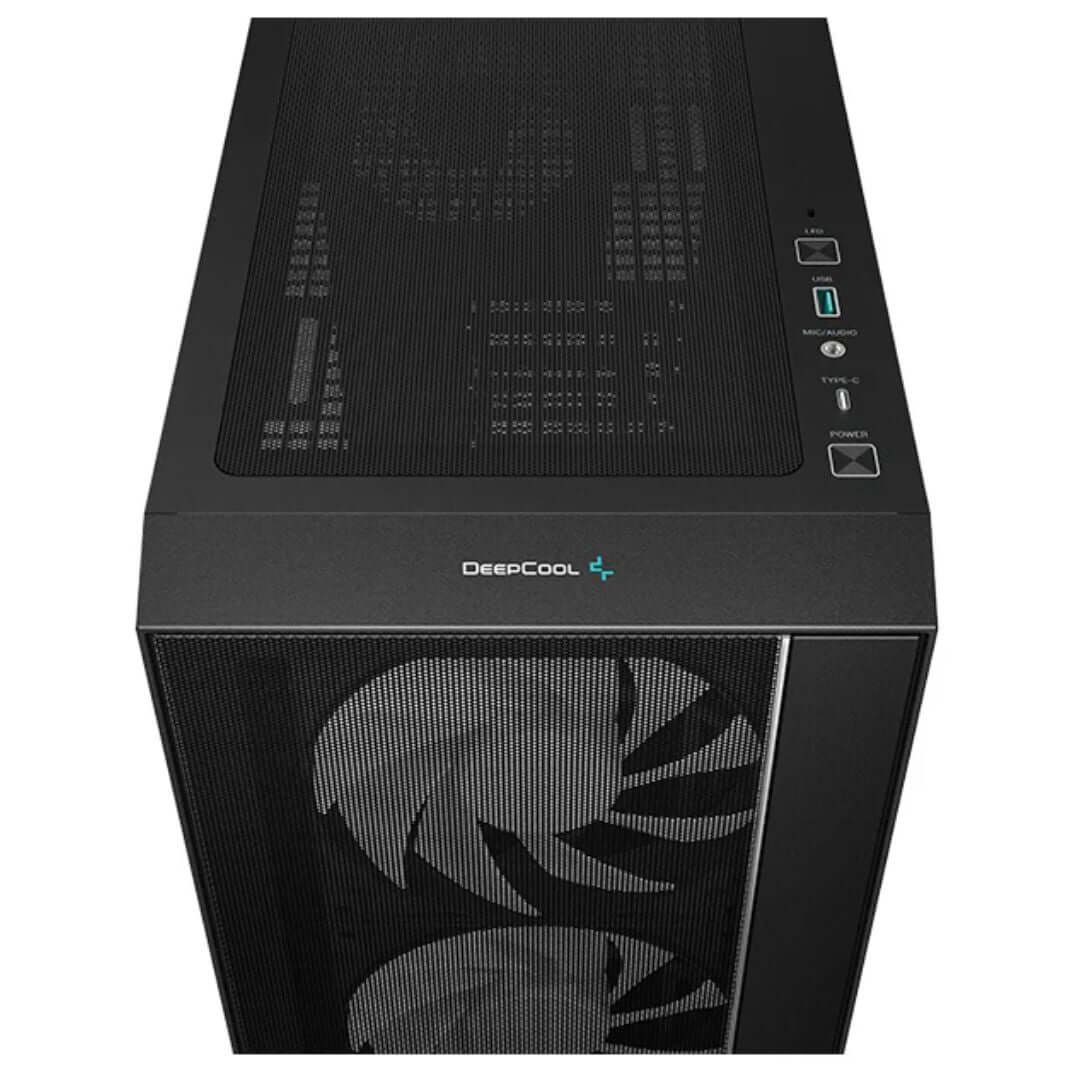 DeepCool MATREXX 55 MESH V4 C Full Tempered Glass Side Panel ATX Case. Front top USB3.0 (Type-C) Pre-Installed 3×140mm