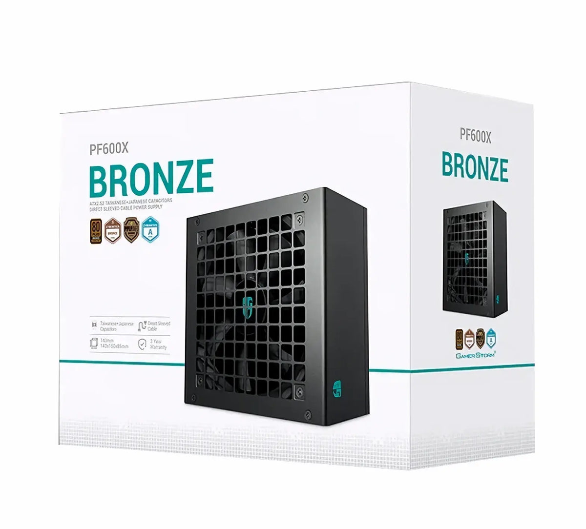 DeepCool PF600X 600W Gamer Storm 80+ Bronze/ Cybenetics ATX Power Supply 120mm Fan