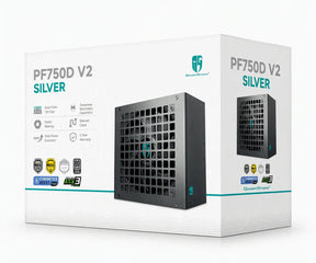 DeepCool PF750D V2 750W Gamer Storm 80+ Silver/Cybenetics Non-Modular ATX Power Supply Taiwanese Capacitors ATX12V V3.1
