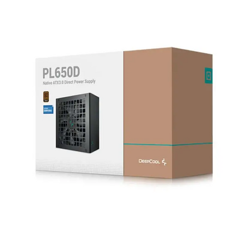 DeepCool PL650D 650W 80+ Bronze Certified Non-Modular ATX Power Supply(Direct Cable) 120mm Fan DC to ATX3.1 100,000