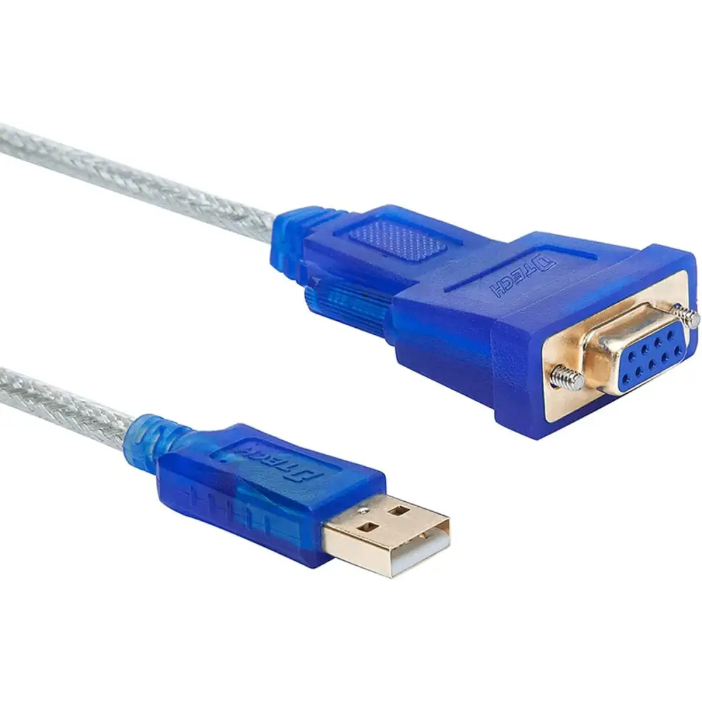 DTECH 1.8 Meter USB to RS232 DB9 Female Serial Adapter Cable Supports 2.0 Windows 10 8 7 Mac Linux (6 Feet PL2303