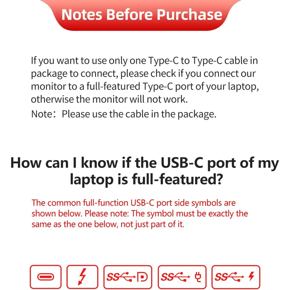 Dual Screen Extender 14’’ 1080P Triple Portable Monitor Type-C (No HDMI) Plug and Play for 14”-16.5” Laptops 270°