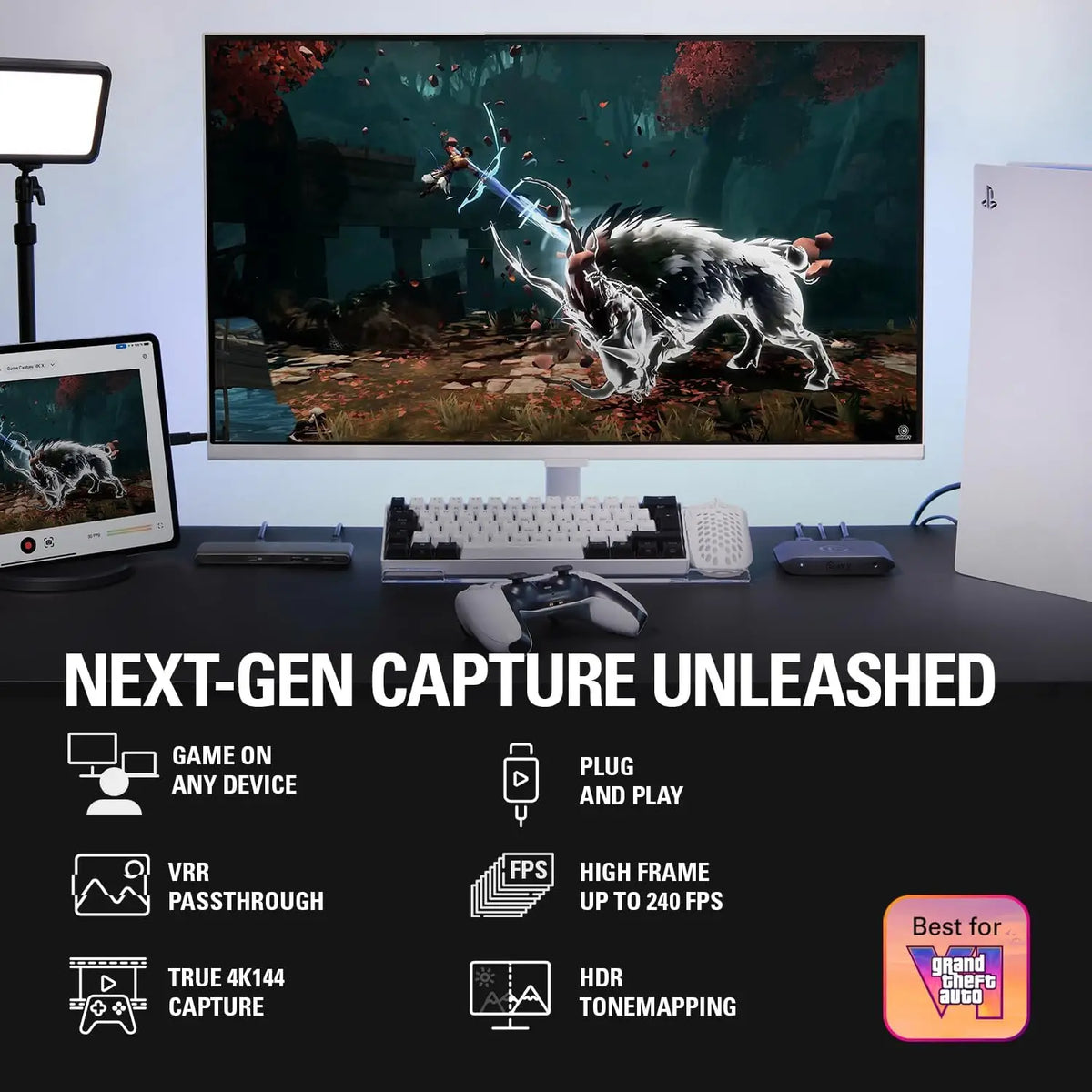 Elgato 4K X Capture Card HDMI 2.1 4K144 Ultra-Low Latency