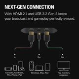 Elgato 4K X Capture Card HDMI 2.1 4K144 Ultra-Low Latency