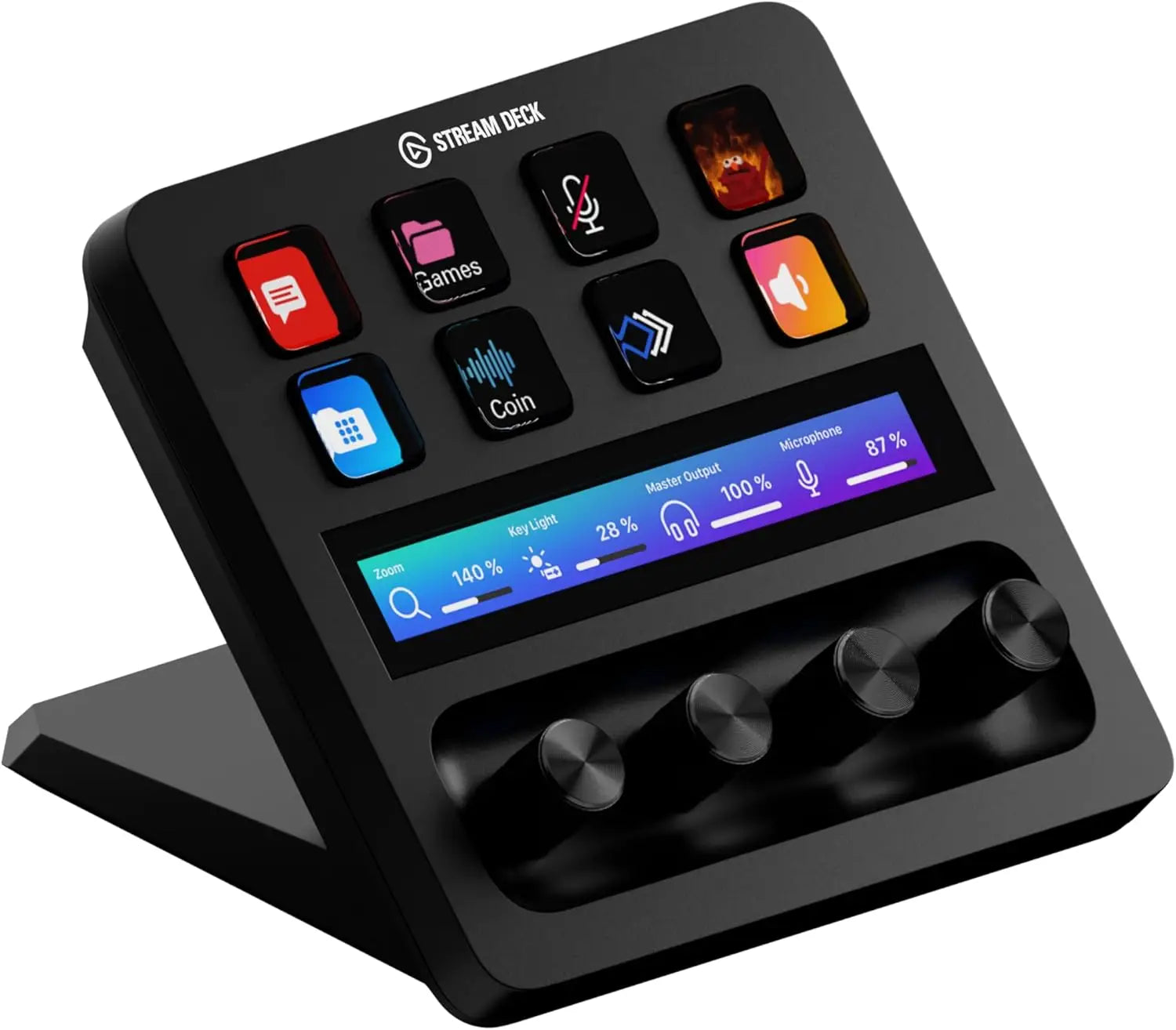 Elgato Stream Deck + Audio Mixer Production Console and Studio Controller for Content Creators Streaming Gaming