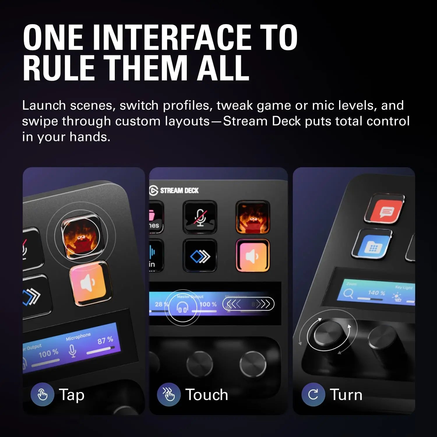Elgato Stream Deck + Audio Mixer Production Console and Studio Controller for Content Creators Streaming Gaming