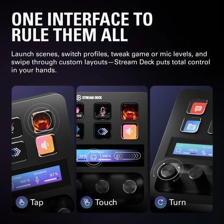 Elgato Stream Deck + Audio Mixer Production Console and Studio Controller for Content Creators Streaming Gaming