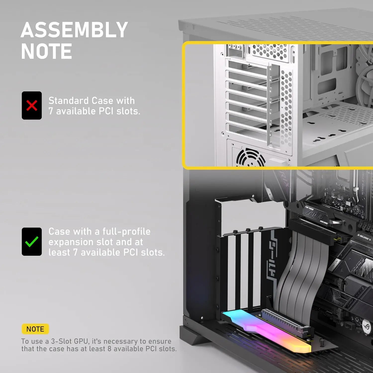 EZDIY-FAB Vertical GPU Mount with High-Speed PCIE 4.0 Riser Cable ARGB Module 115mm/4.52in Flexible Extension 90 Degree