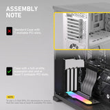 EZDIY-FAB Vertical GPU Mount with High-Speed PCIE 4.0 Riser Cable ARGB Module 115mm/4.52in Flexible Extension 90 Degree