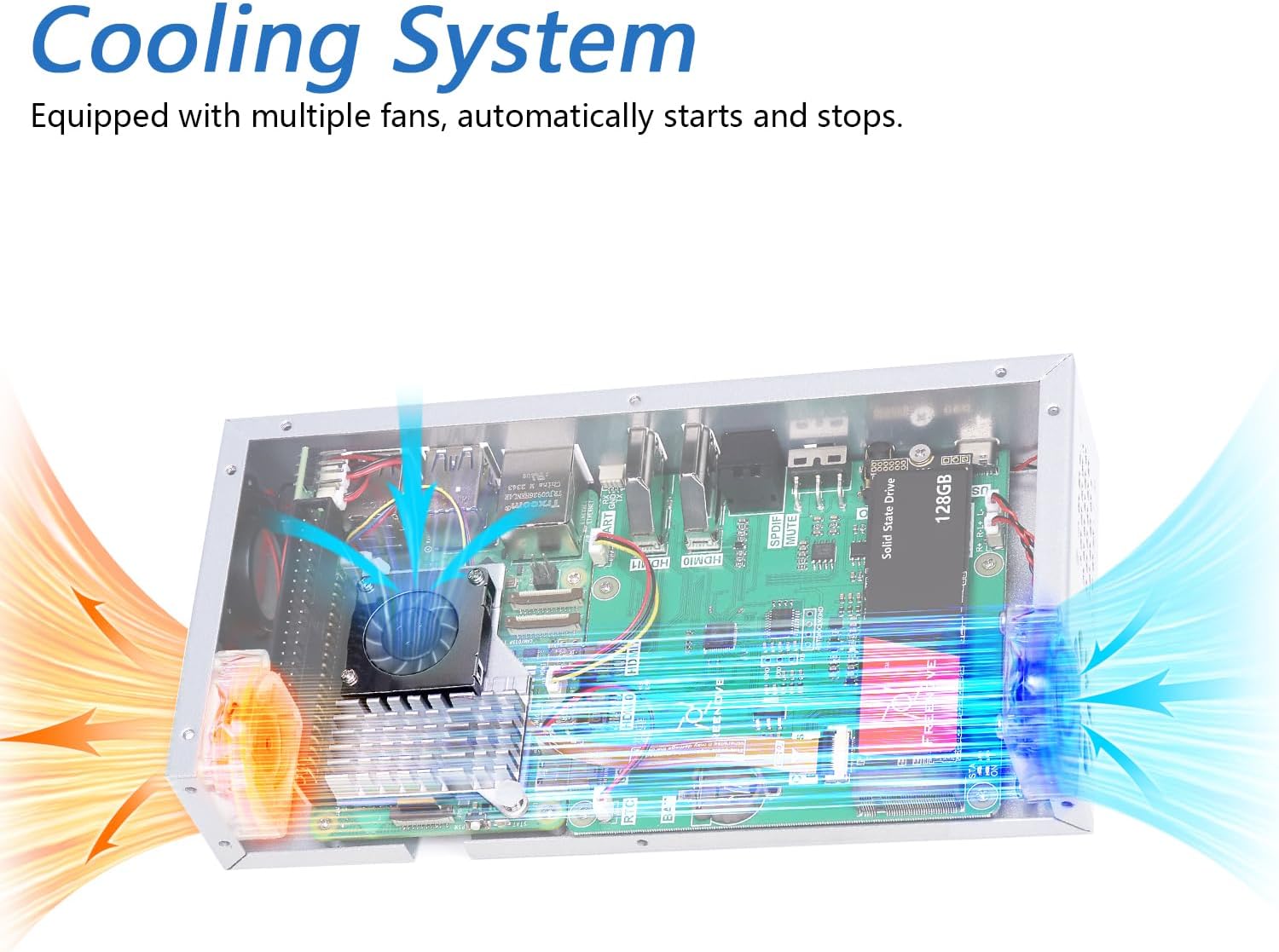 Freenove Computer Case Kit for Raspberry Pi 5 (NOT Included) 128GB M.2 NVMe SSD 800 MB/s 4.3 Inch Touchscreen MP Camera