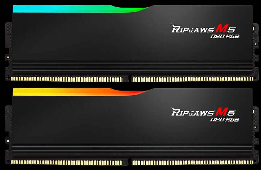 G.SKILL F5-6000J3636F16GX2-RM5NRK 32GB (2 x 16GB)/ DDR5 6000 MT/s/ Timings 36-36-36-96/ Voltage 1.35 V/ Ripjaws M5 Neo