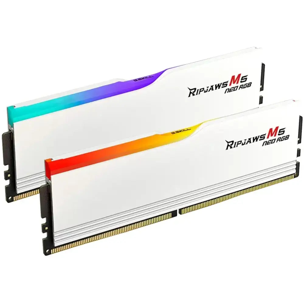 G.Skill Ripjaws M5 Neo RGB 32GB (2x 16GB) DDR5 6000MHz CL36 AMD Desktop Memory - White