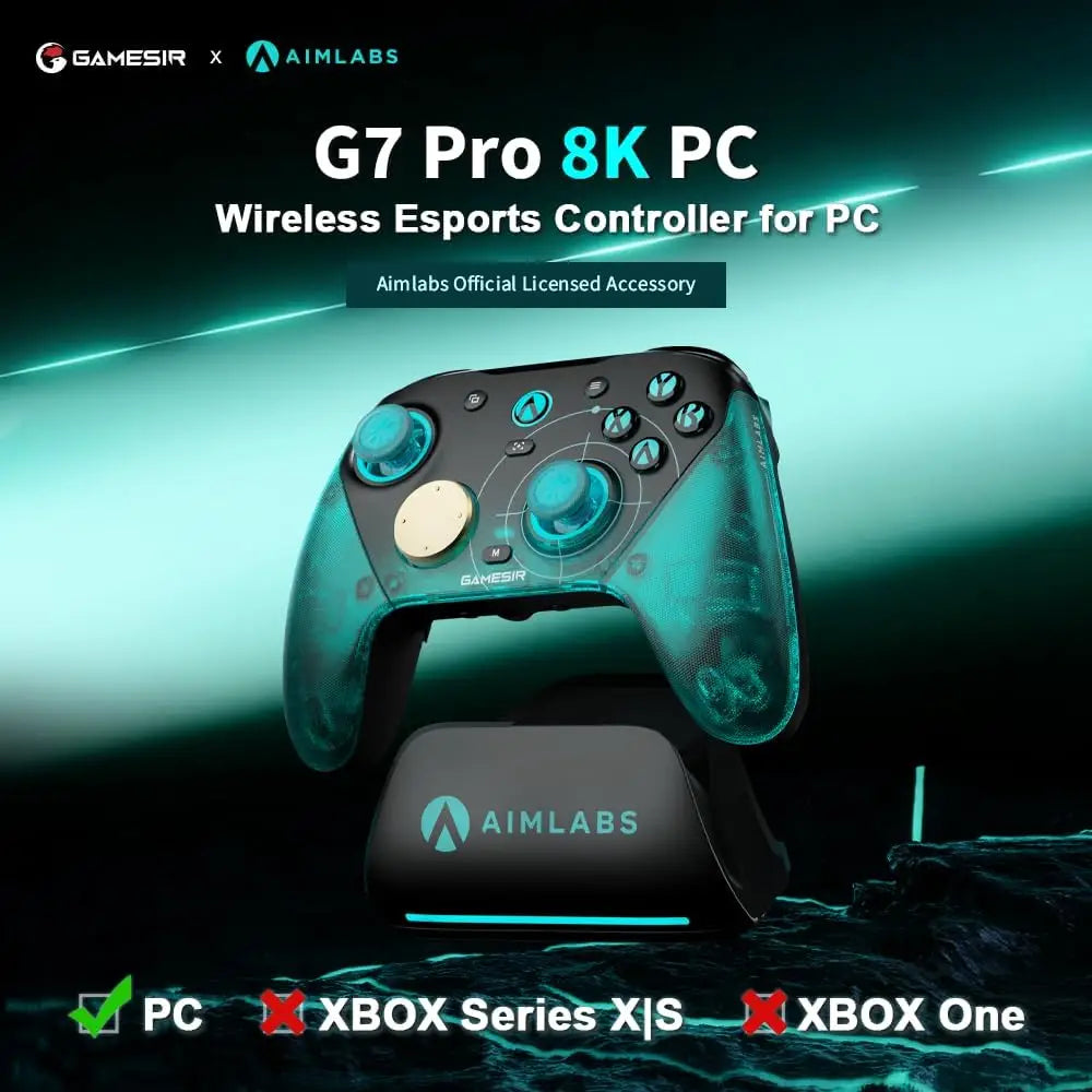 GameSir G7 Pro 8K PC Wireless Controller for Windows with TMR Joysticks Dual-Mode Trigger Stops Four Remappable Macro