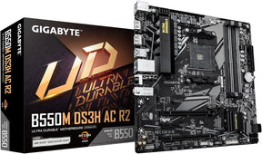 GIGABYTE B550M DS3H AC R2 AMD AM4 Motherboard Micro-ATX DDR4 Dual M.2 SATA 6Gb/s WIFI5 Realtek GbE LAN PCIe 4.0