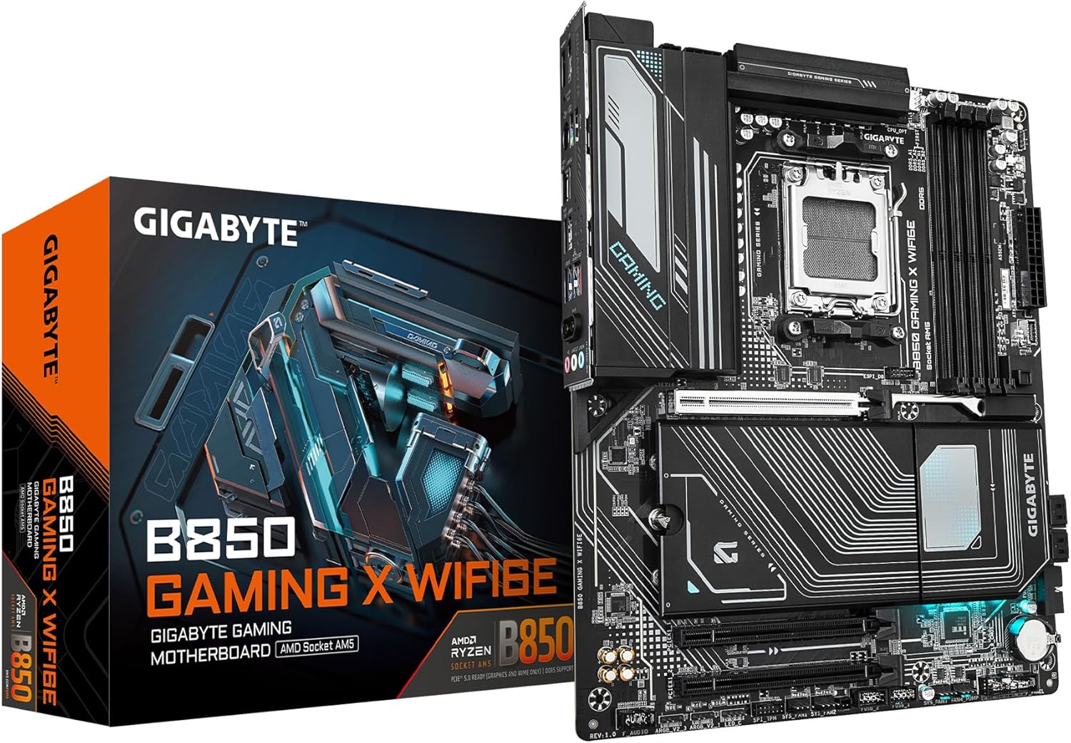 GIGABYTE B850 Gaming X WIFI6E AMD AM5 LGA 1718 Motherboard ATX DDR5 3X M.2 PCIe 5.0 USB-C 2.5GbE LAN EZ-Latch 5-Year