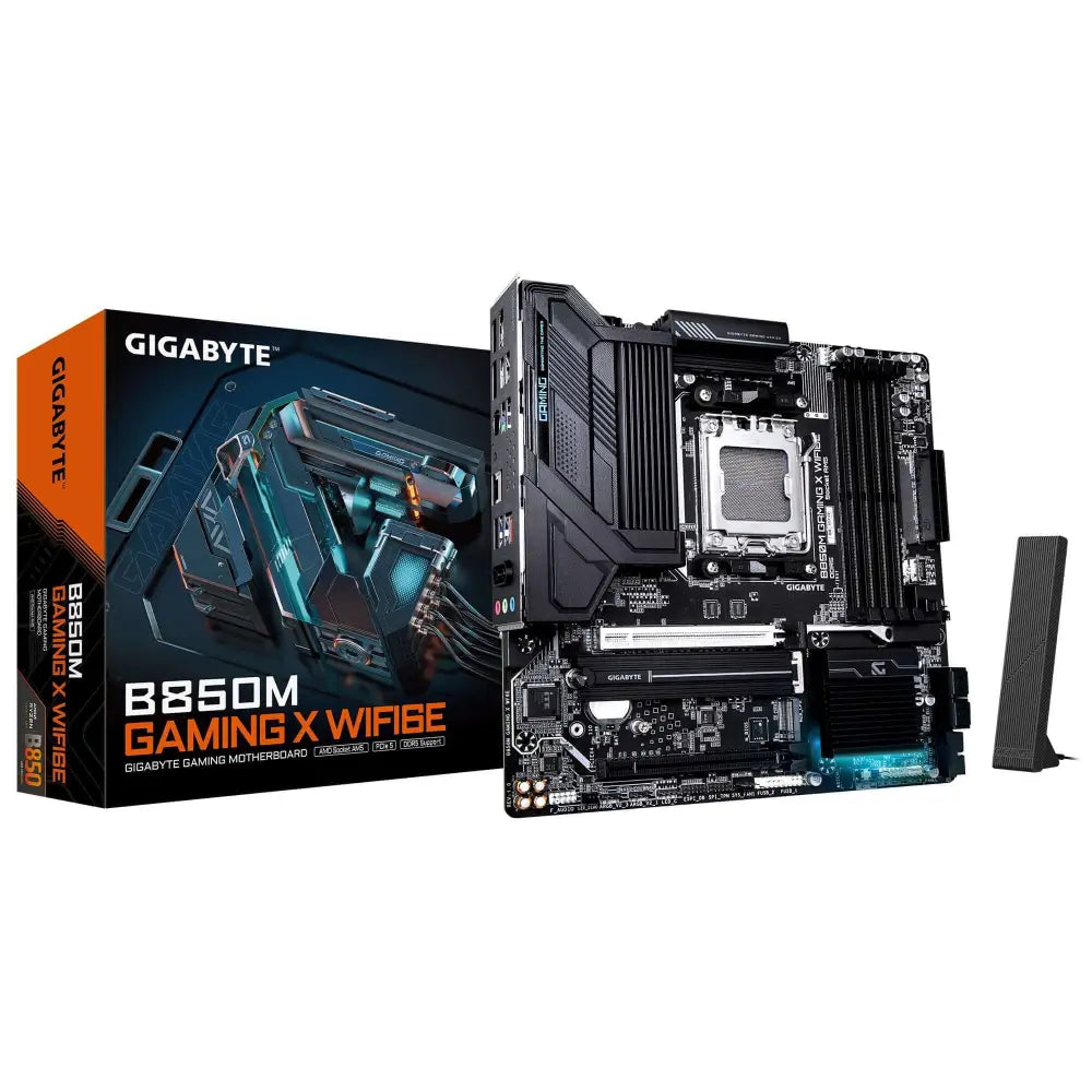 Gigabyte B850M GAMING X WF6E 1.0 AMD AM5 4 x DDR5 up to 256 GB 1 HDMI 2 PCI Express x16 M.2 SATA 5x USB 3.2