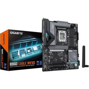 GIGABYTE B860 Eagle WIFI6E Intel Core Ultra (Series 2) LGA 1851 Motherboard ATX DDR5 3X M.2 PCIe 5.0 USB-C 2.5GbE