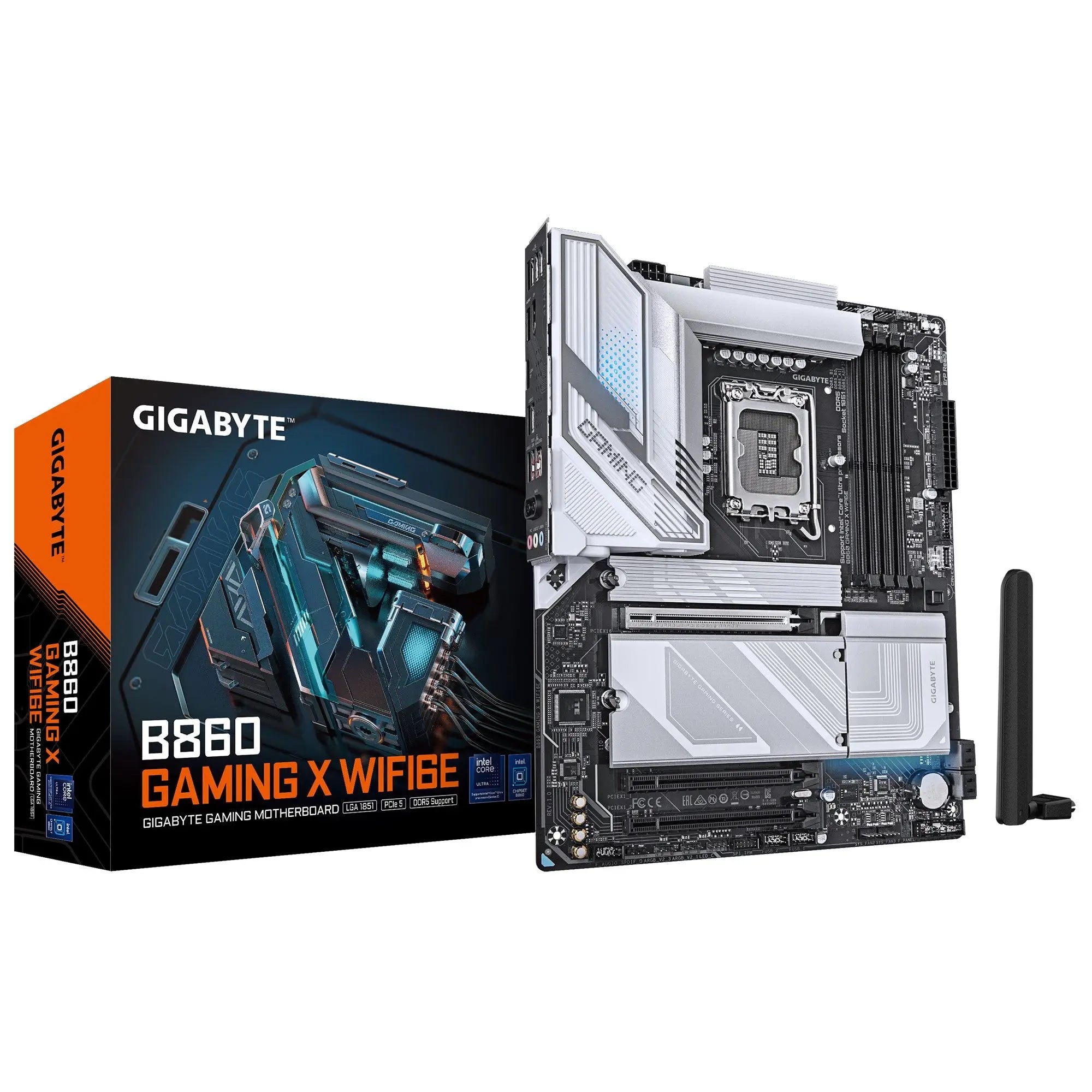 Gigabyte B860 GAMING X WIFI6E Intel ® 4 DDR5 up to 256 GB 1x HDMI 3 PCI Express x16 M.2 SATA 5 USB 3.2