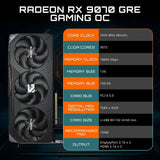 GIGABYTE Gaming Radeon RX 9070 GRE 12GB GDDR6 PCI Express 5.0 ATX Graphics Card GV-R907GREGAMING OC-12GD
