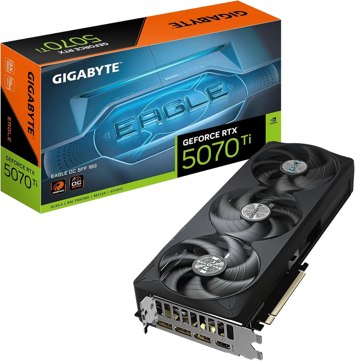 Gigabyte GeForce RTX 5070 Ti Eagle OC SFF 16G Graphics Card - 16GB GDDR7 256bit PCI-E 5.0 2542 MHz Core Clock 3 x DP