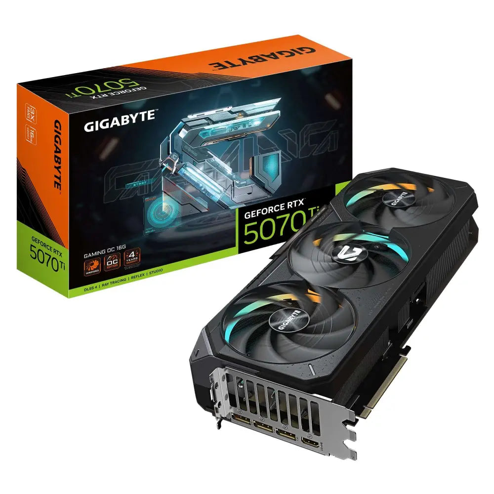 Gigabyte GeForce RTX™ 5070 Ti GAMING OC 16G 2588 MHz CUDA 8960 28 Gbps GDDR7 256 bit PCI-E 5.0 PSU 750W DisplayPort