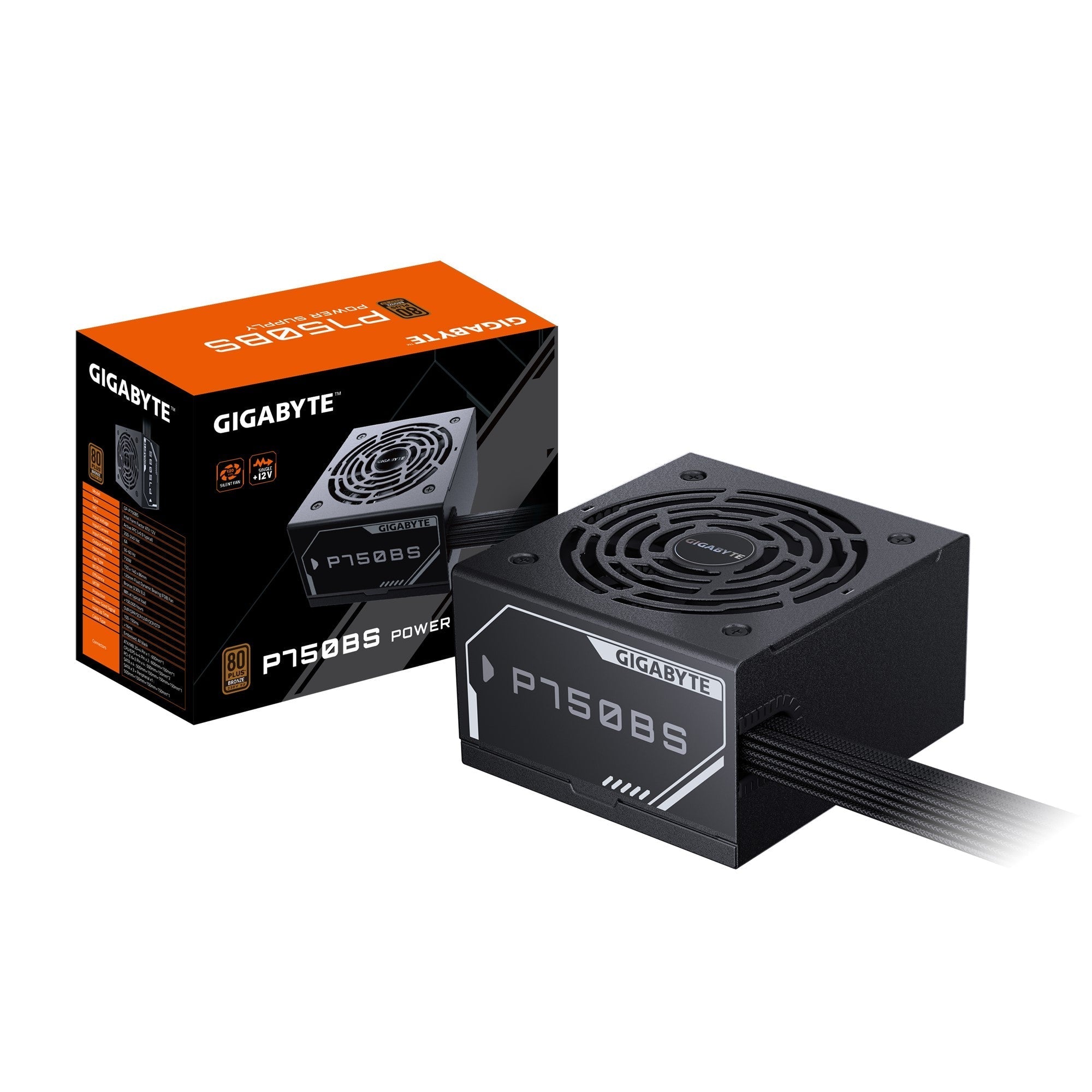 Gigabyte P750BS Power Supply 750W ATX12V 80 PLUS Bronze Fan Type 120mm Fluid Dynamic Bearing fan
