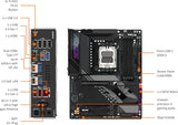 GIGABYTE X870E AORUS Elite WIFI7 AM5 LGA 1718 ATX DDR5 4X M.2 PCIe 5.0 USB4 Wi-Fi 7 2.5GbE LAN EZ-Latch Q-Flash