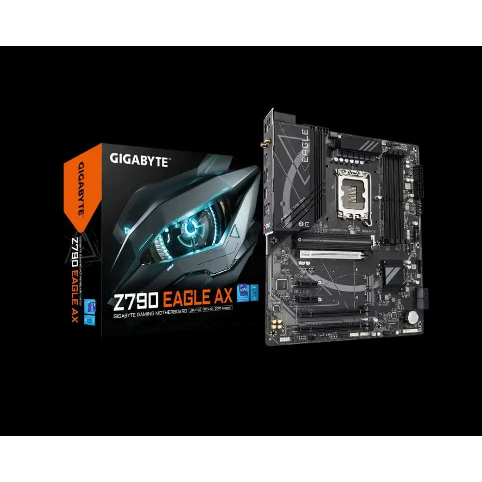 Gigabyte Z790 EAGLE AX Intel LGA 1700 ATX Motherboard 4x DDR5 ~192GB 3x PCI-E x16 M.2 SATA 5x USB 3.2 1x USB-C 2x 2.0