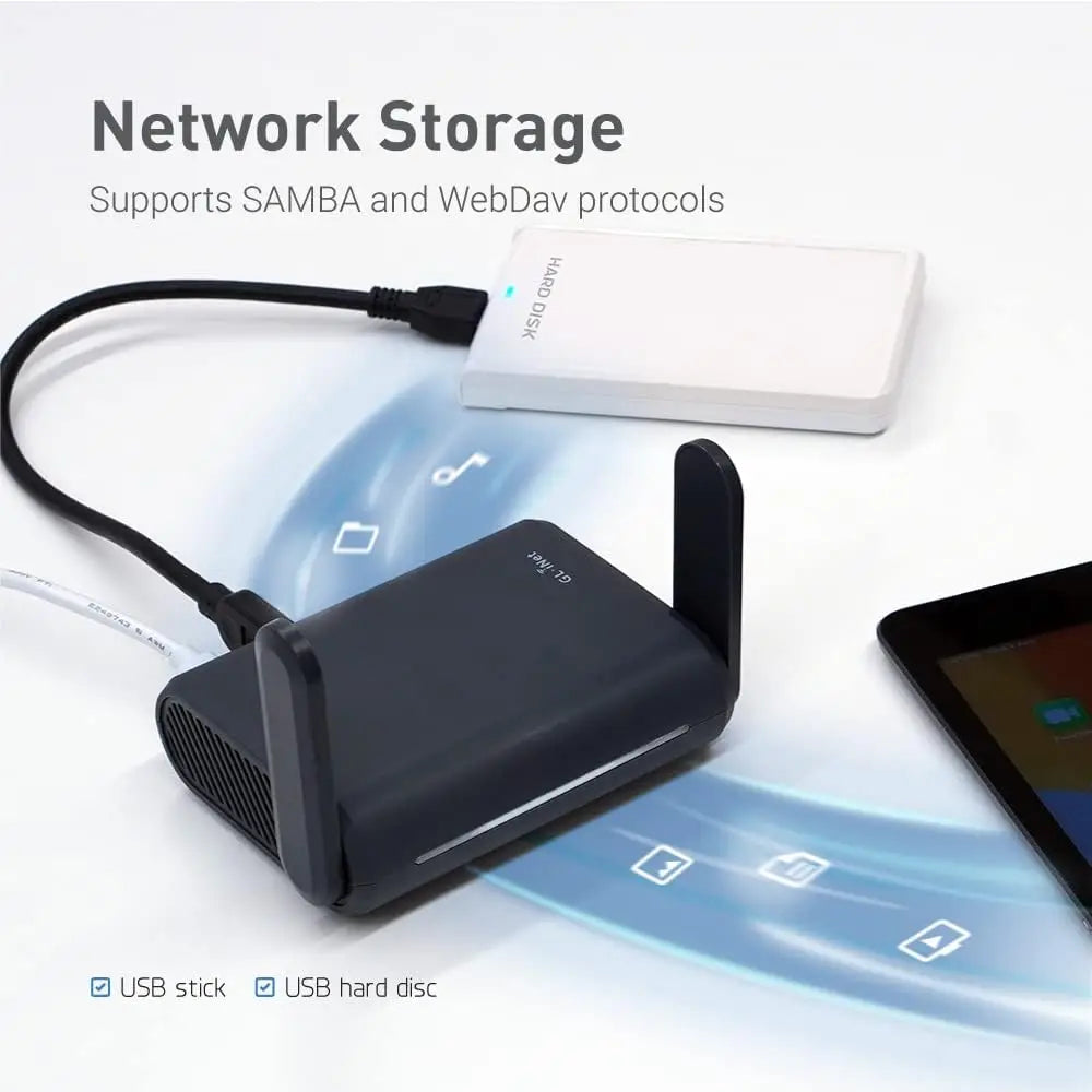 GL.iNet GL-A1300 (Slate Plus) Wireless VPN Encrypted Travel Router– Easy to Setup Connect Hotel WiFi & Captive Portal