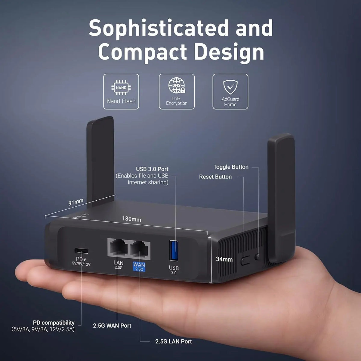 GL.iNet GL-BE3600 (Slate 7) Portable Travel Router Pocket Dual-Band Wi-Fi 7 2.5G VPN Routers WiFi for Public Computer