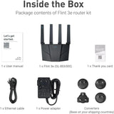 GL.iNet GL-BE6500 (Flint 3e) WiFi 7 Router High-Speed for Wireless Internet w/VPN 5 x 2.5G Ethernet Port Fiber Optic