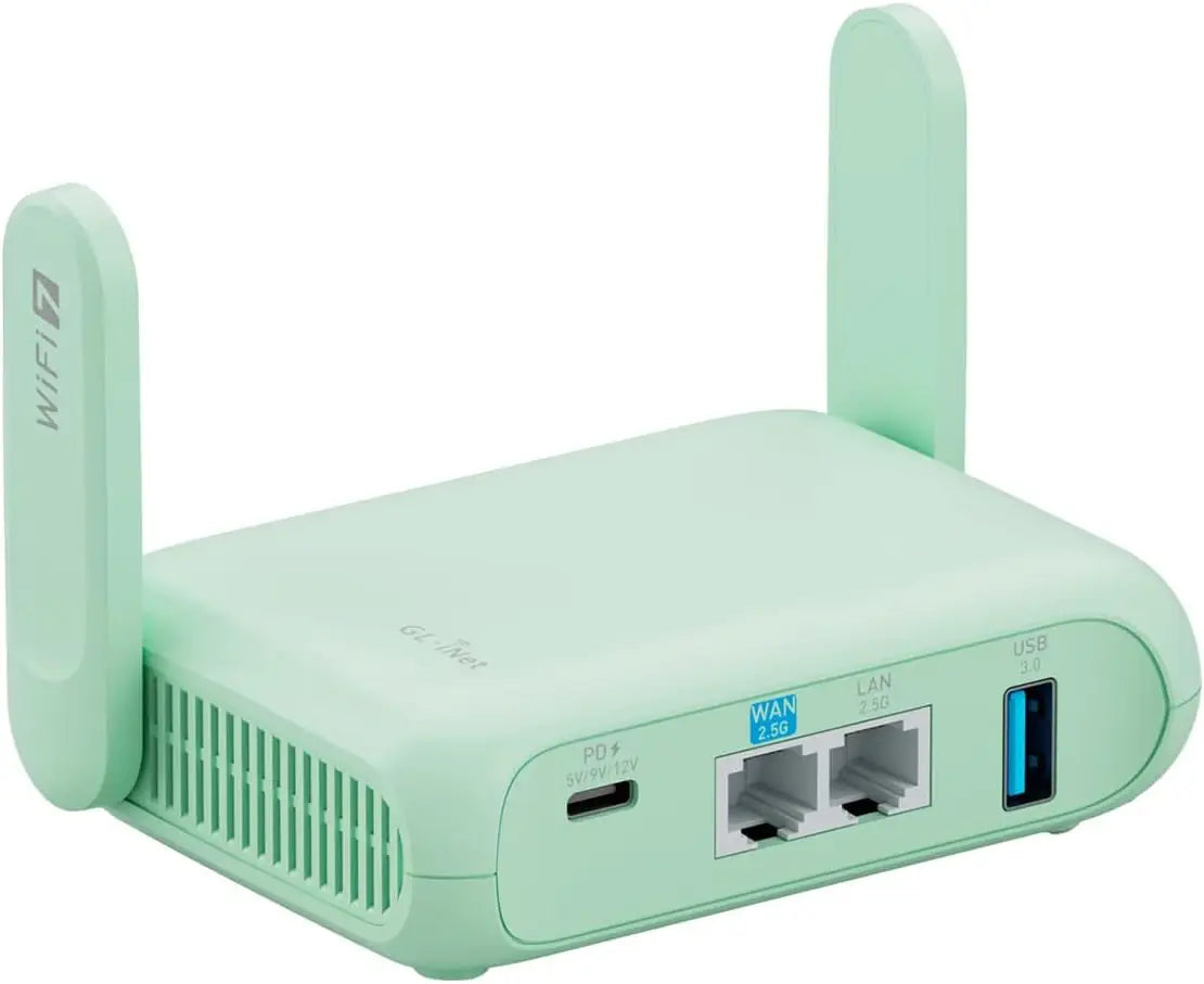 GL.iNet GL-MT3600BE (Beryl 7) Portable Travel Router Pocket Wi-Fi 7 Wireless 2.5G Mini VPN Routers WiFi for Car Public