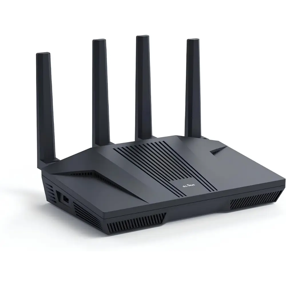 GL.iNet GL-MT6000 (Flint 2) WiFi 6 High Speed Gaming Routers for Wireless Internet 2 x 2.5G Ethernet Ports Fiber Optic