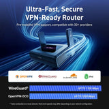 GL.iNet Slate 7 Pro (GL-BE10000) Tri-Band Wi-Fi Travel Router – 6GHz 5.7Gbps MLO 2.8’’ Touchscreen 1.1Gbps WireGuard