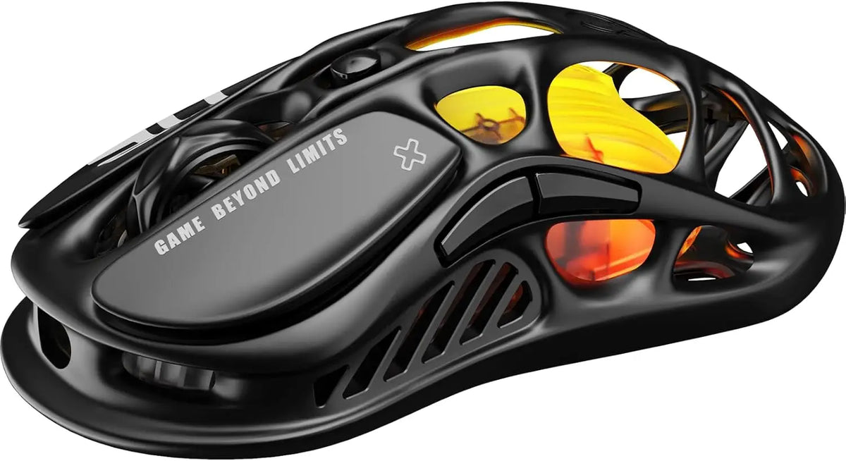 GravaStar Mercury M2 Wireless Gaming Mouse with 26,000 DPI PAW3395DM Sensor -79g Lightweight Hollowed-Out Design -5