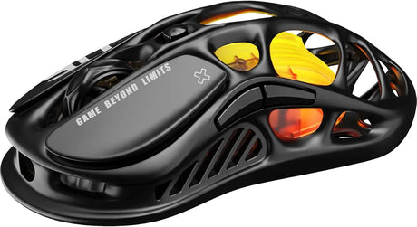 GravaStar Mercury M2 Wireless Gaming Mouse with 26,000 DPI PAW3395DM Sensor -79g Lightweight Hollowed-Out Design -5