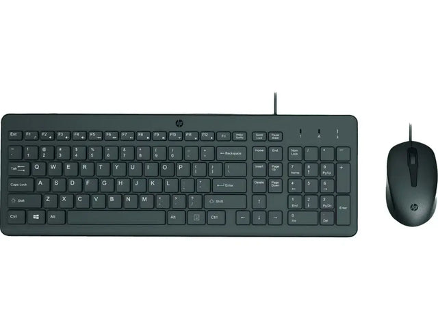 HP 150 Wired USB-A Keyboard & Mouse Combo Win 10/11 OS Black
