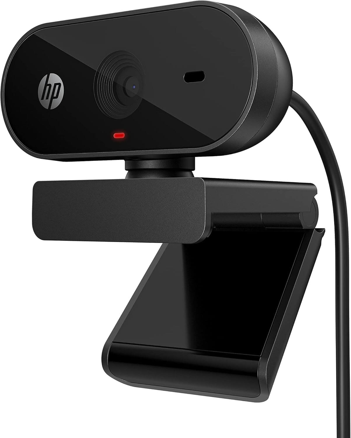 HP 320 FHD Webcam 1080p 30fps Fixed Focus Single Microphone USB Type-A 360° Swivel 66° Field of View Tripod Ready