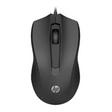 HP Wired Desktop 100 Mouse 1200dpi 3 Buttons USB-A Connector Precise Red Optical Sensor 1.2M Cable Length Black 1YR WTY