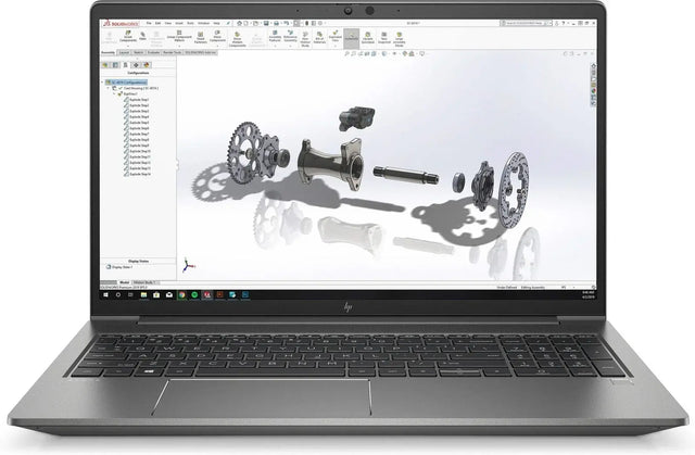 HP ZBook Power G7 Laptop i7-10850H 32GB RAM 1TB SSD Quadro T2000 Win 11 Silver - Refurbished