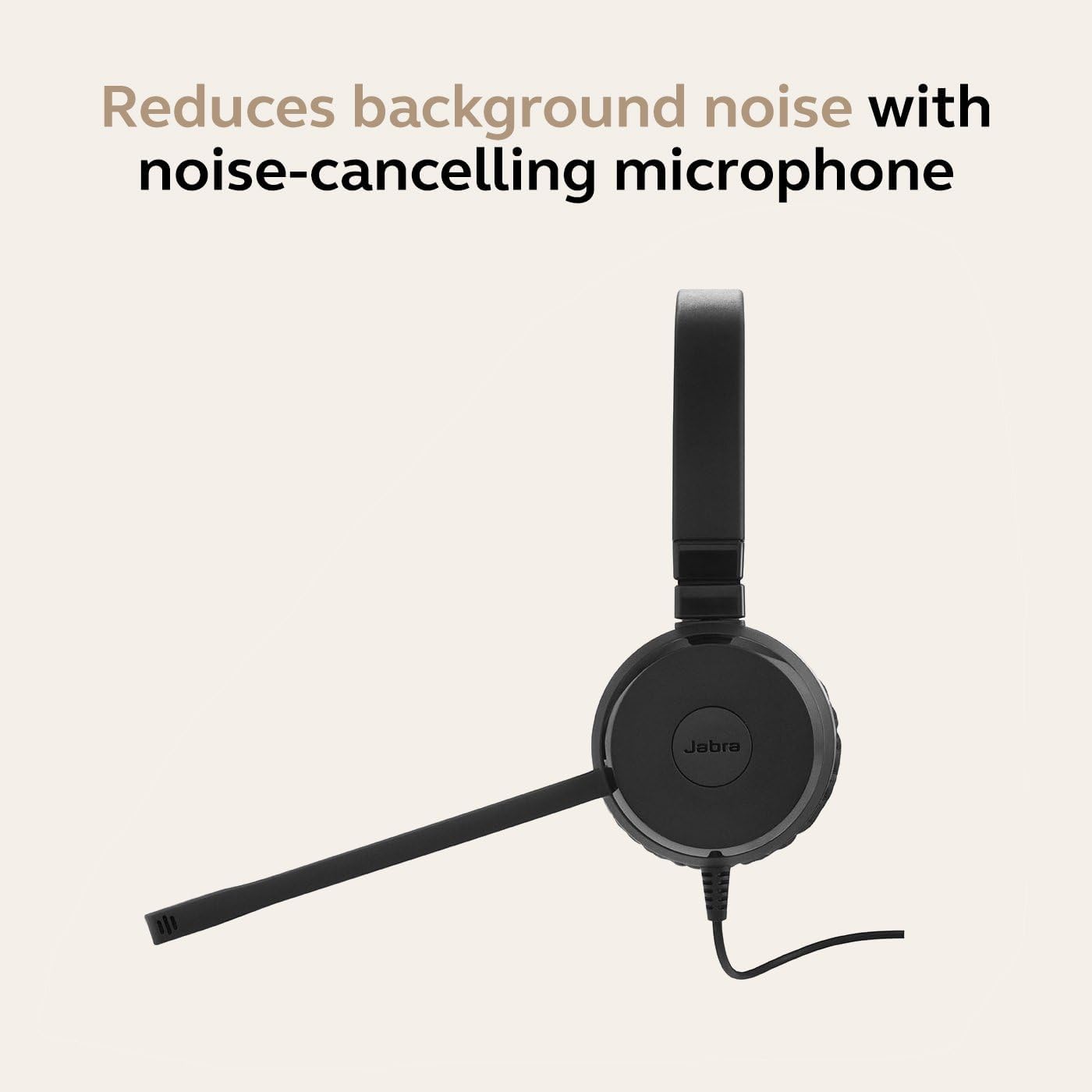 Jabra Evolve 20 SE Wired Headset - Advanced ANC in Microphone - Passive Noise Cancelling - Rich Immersive Sound - UC